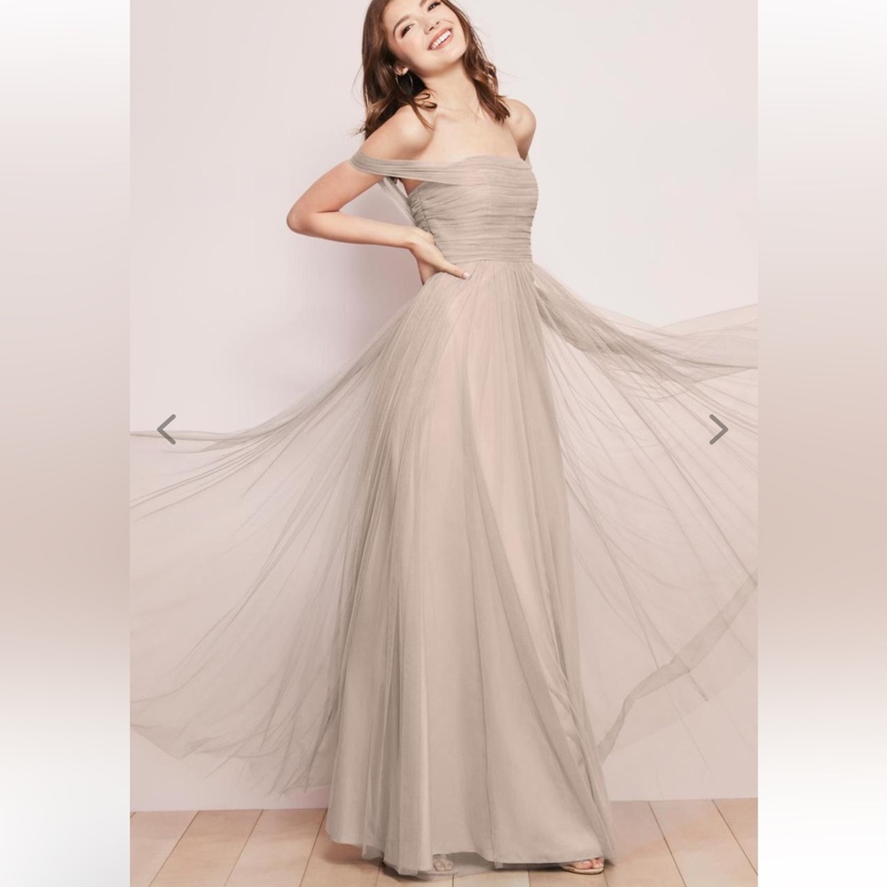 NWT WTOO by Watters Flynn Latte Bridesmaid Dress Size 4 Style #00741